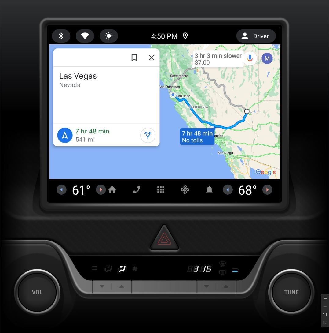 Routes to Las Vegas using the Google Directions API